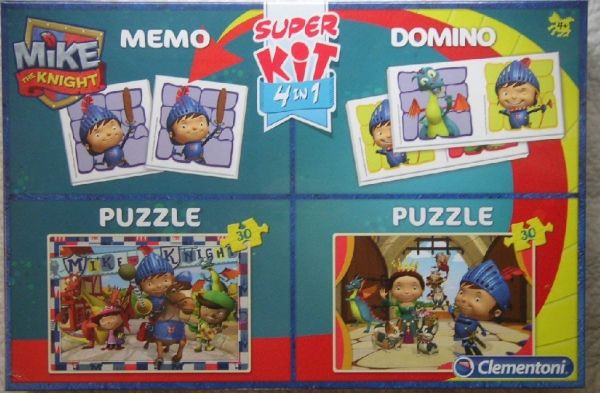 CLE08207 - Juego 4 en 1 Memo; Domino y puzzles 2x30 Piezas MIKE LE CHEVALIER - 1