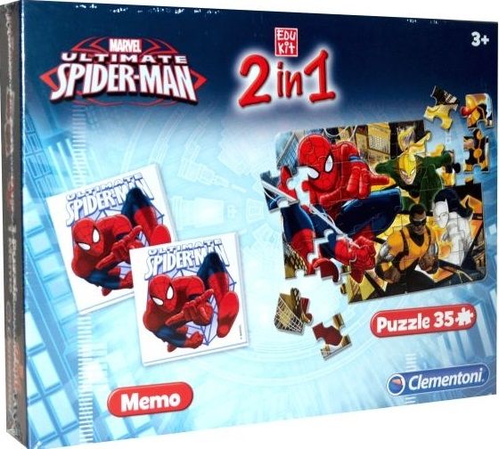 CLE13331 - Memo game + Puzzle 35 Piezas SPIDERMAN - 1