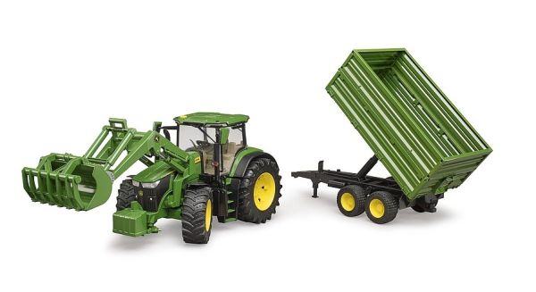 BRU3155 - JOHN DEERE 7R350 con cargador frontal y remolque - 1
