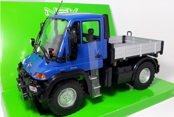 WEL22098W - Camión volquete azul - MERCEDES UNIMOG U400 - 1