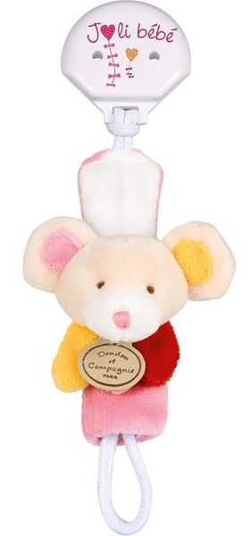 DC2509SOURIS - Sujeta chupete - Mouse Red rosa y amarillo - 1