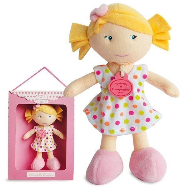 DC2940-05 - LES PETITES DEMOISELLES - Muñeca con vestido blanco con lunares de colores - 1