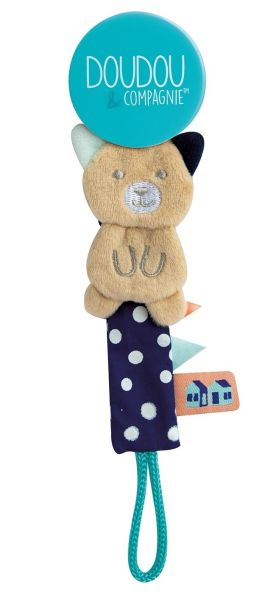 DC3425CHAT - Sujeta chupete choco/menta - Gato - 1