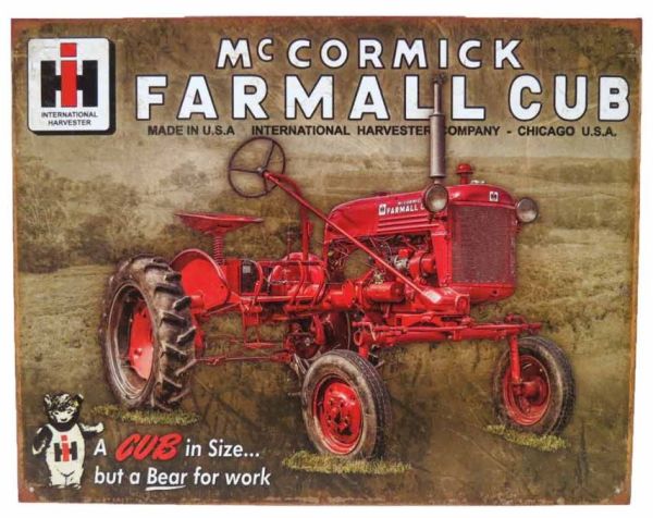 DE-TIN2132 - Letrero metálico McCORMICK Farmall Club - 40,5 x 31,8 cm - 1