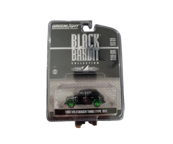 GREEN28110-DVERT - DATSUN 510 con portaesquís y llantas verdes 1971 negro de la serie BLACK BANDIT en blister - 1
