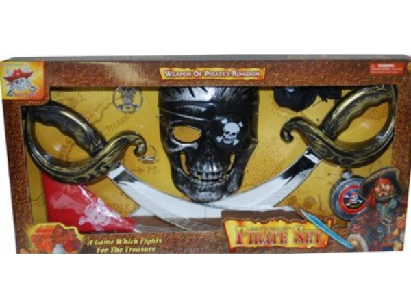 LPE50532 - Kit pirata con máscara; 2 sables y accesorios - 1