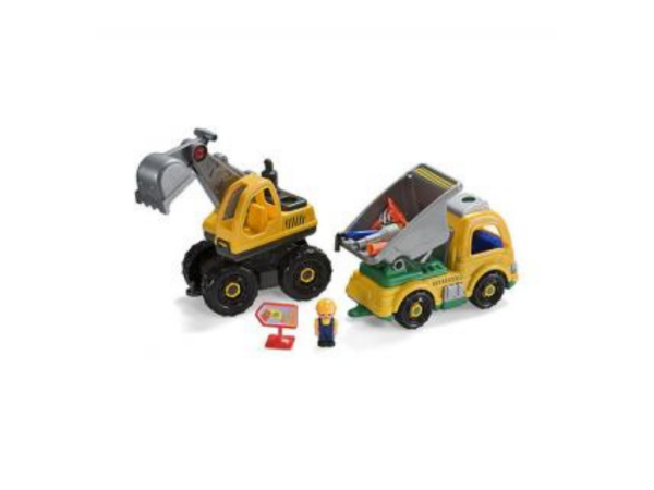 MOT13365 - Juego de excavadora y camión con figura y accesorios - 1