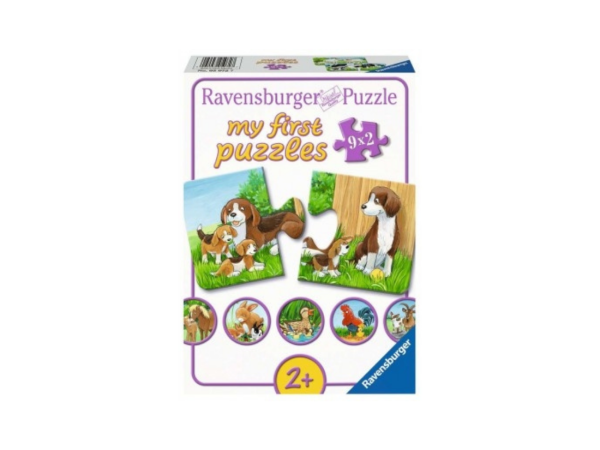RAV05072 - Mis primeros puzzles - 9 puzzles de 2 piezas - Familias de animales de granja - 1