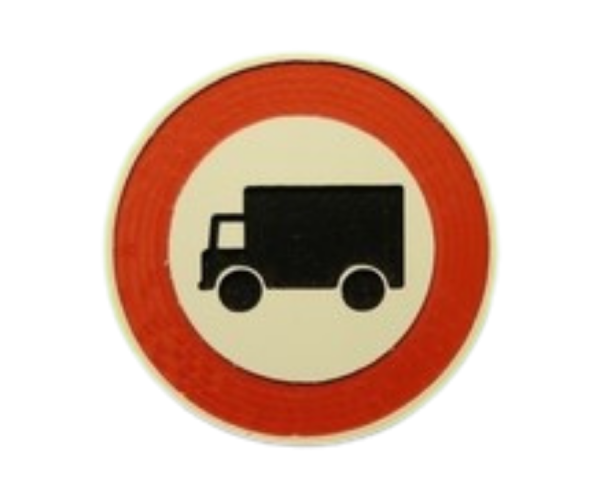 MCD-025 - Señal de prohibición de vehículos pesados - En kit - Correos no incluidos - 1