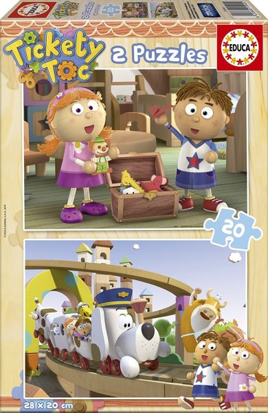 EDU15940 - 2 Puzzles 20 piezas TICKETY TOC 28 x 20 cm - 1