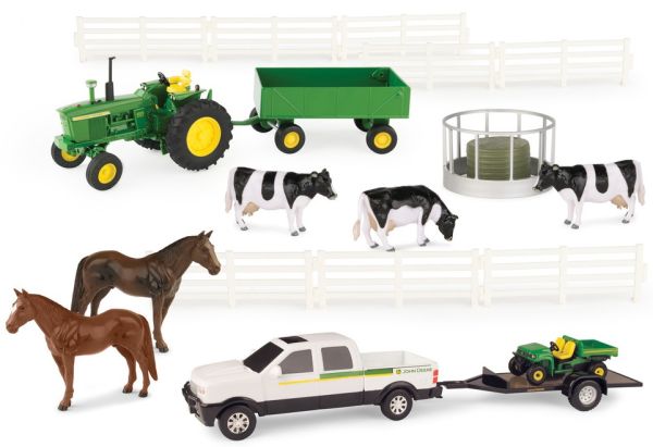 ERT46683 - Conjunto de granja con tractor JOHN DEERE; accesorios para pick-up y animales - 1