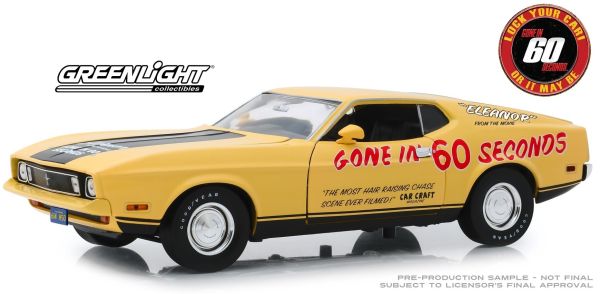 GREEN13548 - FORD Mustang Eleanor 60 Seconds Chronos amarillo Custom Movie Star Gone In 60 segundos - 1