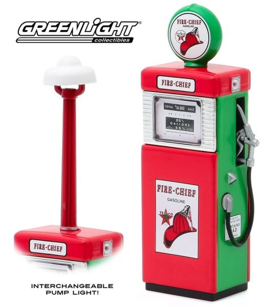 GREEN14080-B - TEXACO Jefe de Bomberos Bomba Gasolina farola intercambiable dimensiones alto 10cm x ancho 3cm x fondo 2;5cm - 1