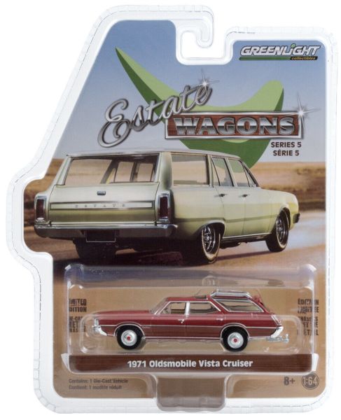 GREEN29990-D - OLDSMOBILE Vista Cruiser station wagon 1971 rojo vendido en blister - 1