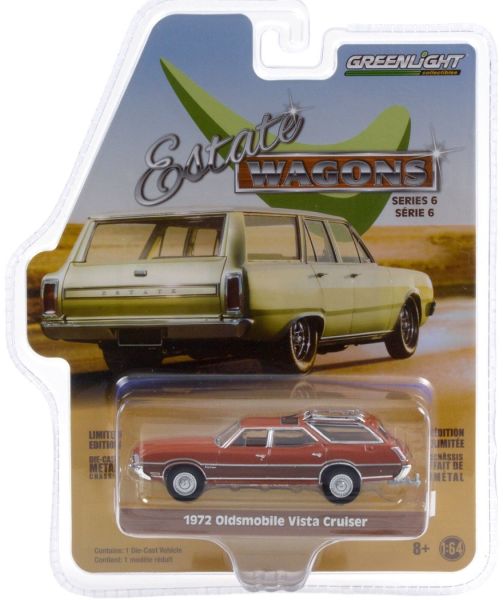 GREEN36010-C - OLDSMOBILE Vista Cruiser station wagon 1972 brown Estate Wagons serie vendido en blíster - 1