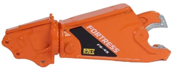 GF118-2-O - Cizallas para chatarra FORTRESS FS45-R naranjas con soporte de pluma para excavadoras de hasta 25 toneladas - 1
