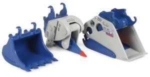 GF24SET2 - Juego de desgarrador XCENTRIC XR20 - Cuchara 30DK130 - Cuchara trituradora XCENTRIC XC30 y enganche rápido SM80 - 1