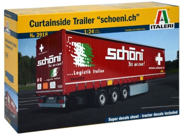 ITA3918 - Remolque de lona de 3 ejes Schoni maqueta para montar y pintar - 1
