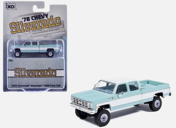 IXO-IA64007 - CHEVROLET Silverado K30 Doble Cabina 1978 Azul y blanco (en blíster) - 1