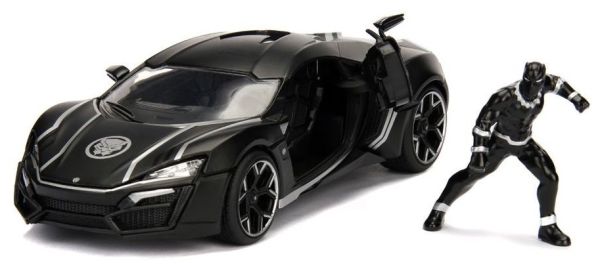 JAD253225004 - LYKAN Black Hypersport Black Panther Marvel Avengers con figura incluida - 1