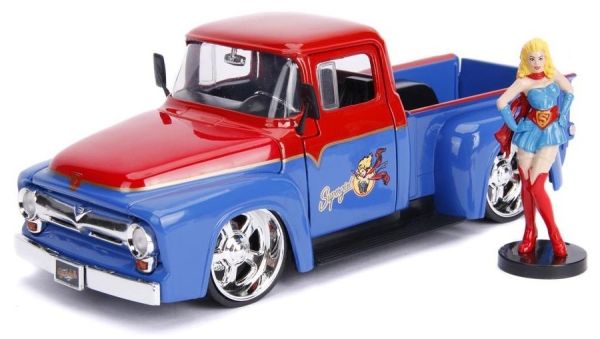 JAD253255008 - FORD F-100 Pickup Truck 1956 DC Comics Supergirl con figura incluida - 1