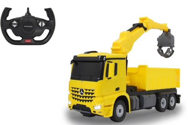 JAM405214 - MERCEDES Arocs con volquete de descarga y grúa RC - 1