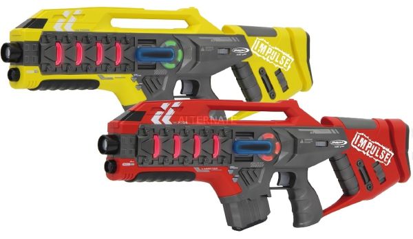 JAM410083 - 2 rifles de pulso láser rojo y amarillo - 1