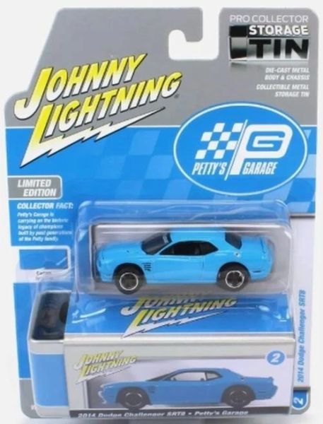 JLCT014-2A - DODGE Challenger SRT8 2014 en azul de la serie COLLECTOR TINS ​​de 2024 en blíster - 1