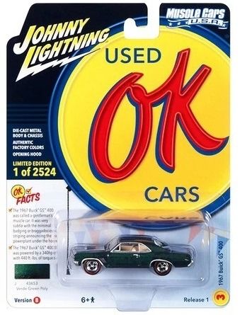 JLMC032B-C - BUICK GS 400 1967 Verde de la serie MUSCLE CARS 2023 en blíster - 1