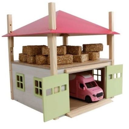 KID610085 - Edificio con garaje y buhardilla rosa (Tejado desmontable vendido sin accesorios) - 1