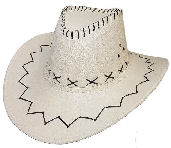 LP00006BC - Sombrero de vaquero blanquecino - 1