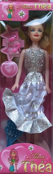LPB42366A - Muñeca Miss Théa con vestido gris - 16 cm - 1