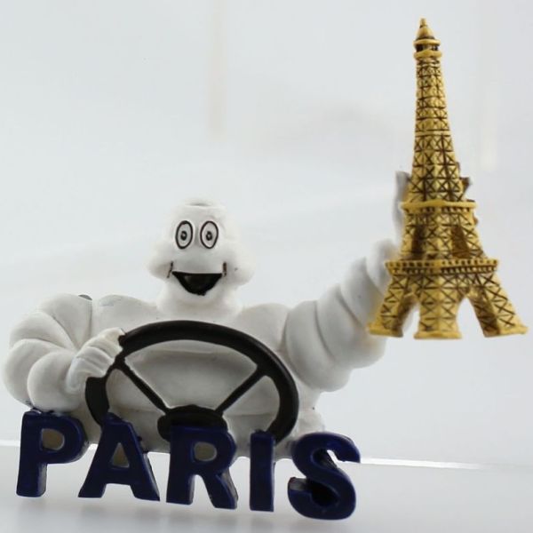 MICHELIN260400 - Imán de conducción Bibendum Michelin con Torre Eiffel tamaño 6 x 6 cm - 1