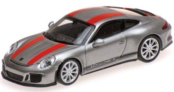 MNC870066221 - PORSCHE 911 R 2016 gris con franjas rojas - 1