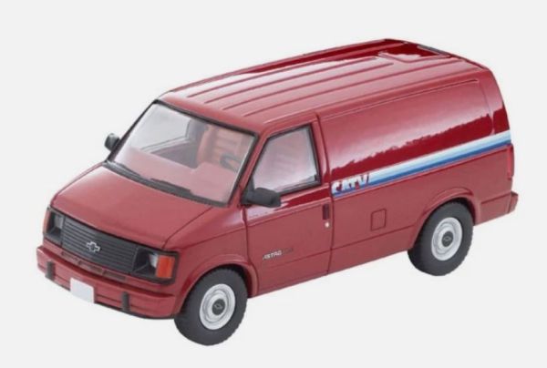 TOMLV-N344A - Furgoneta Chevrolet Astro roja - 1