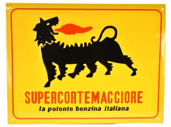 NET0054 - Placa de metal decorativa SUPERCORTEMAGGIORE dimensión largo 33 cm x alto 26 cm - 1