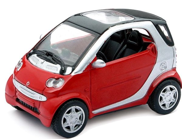 NEW19213E - SMART Fortwo rojo con techo negro - 1