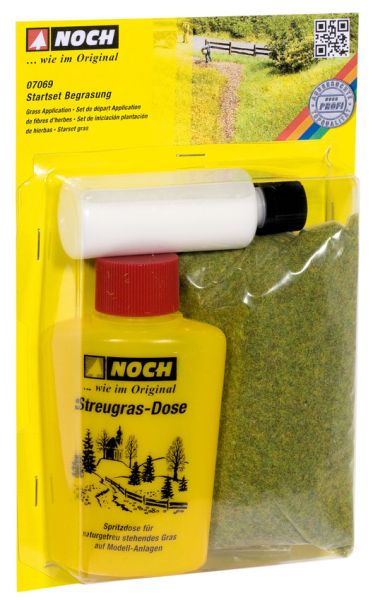NOC07069 - Juego de inicio de vegetación con pegamento y flocado verde pasto de 2;5 mm - 1