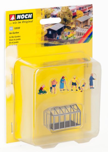 NOC12030 - Conjunto de 6 personajes con invernadero de jardín. - 1