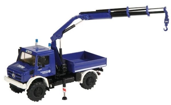 NZG9113/01 - MERCEDES BENZ Unimog U 5002 THW con grúa auxiliar - 1