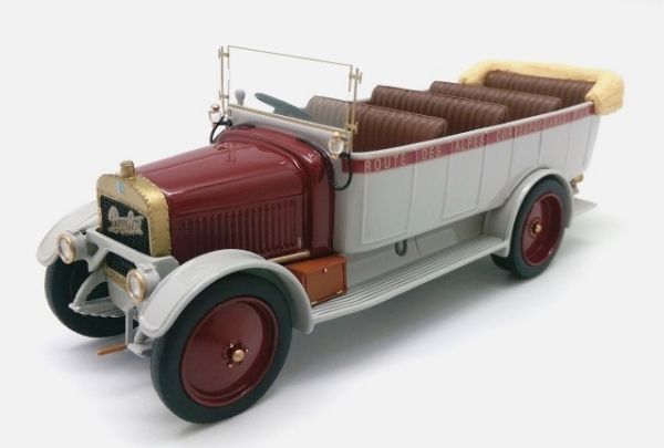 PER320 - BERLIET Tipo 1 Route des Alpes 1921 gris y burdeos - 1
