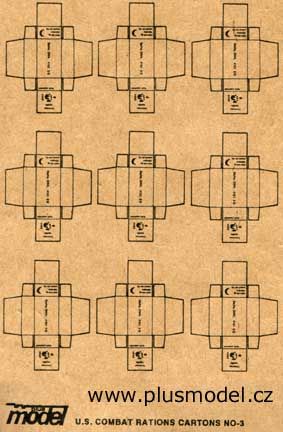 PLS011 - 9 cajas en miniatura del ejército de los EE.UU. para montar para diorama dimensiones de una caja 1;3 x 0;4 x 0;8 cm - 1