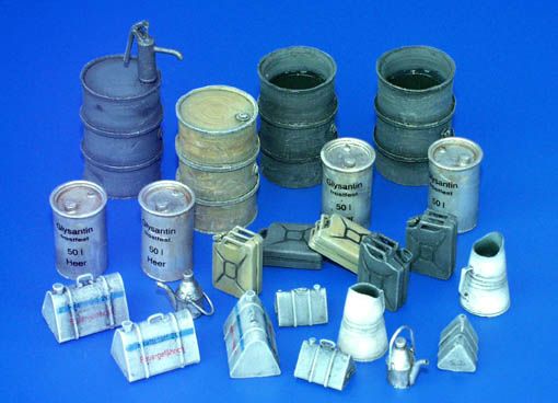 PLS115 - Botes de almacenamiento de combustible alemanes en miniatura de la Segunda Guerra Mundial Calcomanías pintables suministradas 24 piezas - 1