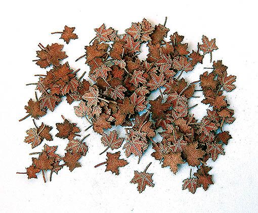 PLS4034 - Hojas de arce rojo en miniatura de 3 mm para diorama - 1