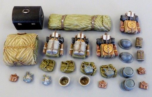 PLS4052 - Paquete de soldados franceses 14/18 miniatura para pintar para diorama 25 piezas - 1