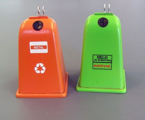 PLS435 - contenedores de reciclaje en miniatura para armar y pintar - 1