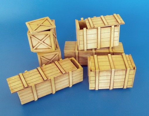 PLS453 - 6 cajas en miniatura de diferentes tamaños para montar y pintar - 1