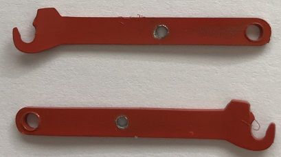 PMAR-51-RP81R - Juego de 2 brazos elevadores rojos para RENAULT Réplicagri - 1