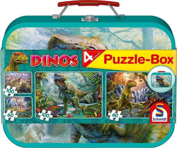 SCM56495 - 2 puzzles de 60 piezas y 2 puzzles de 100 piezas - DINOSAURIOS - 1