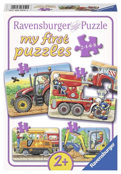 RAV069545 - 4 Puzzles - 2;4;6;8 Piezas - Vehículos - 1